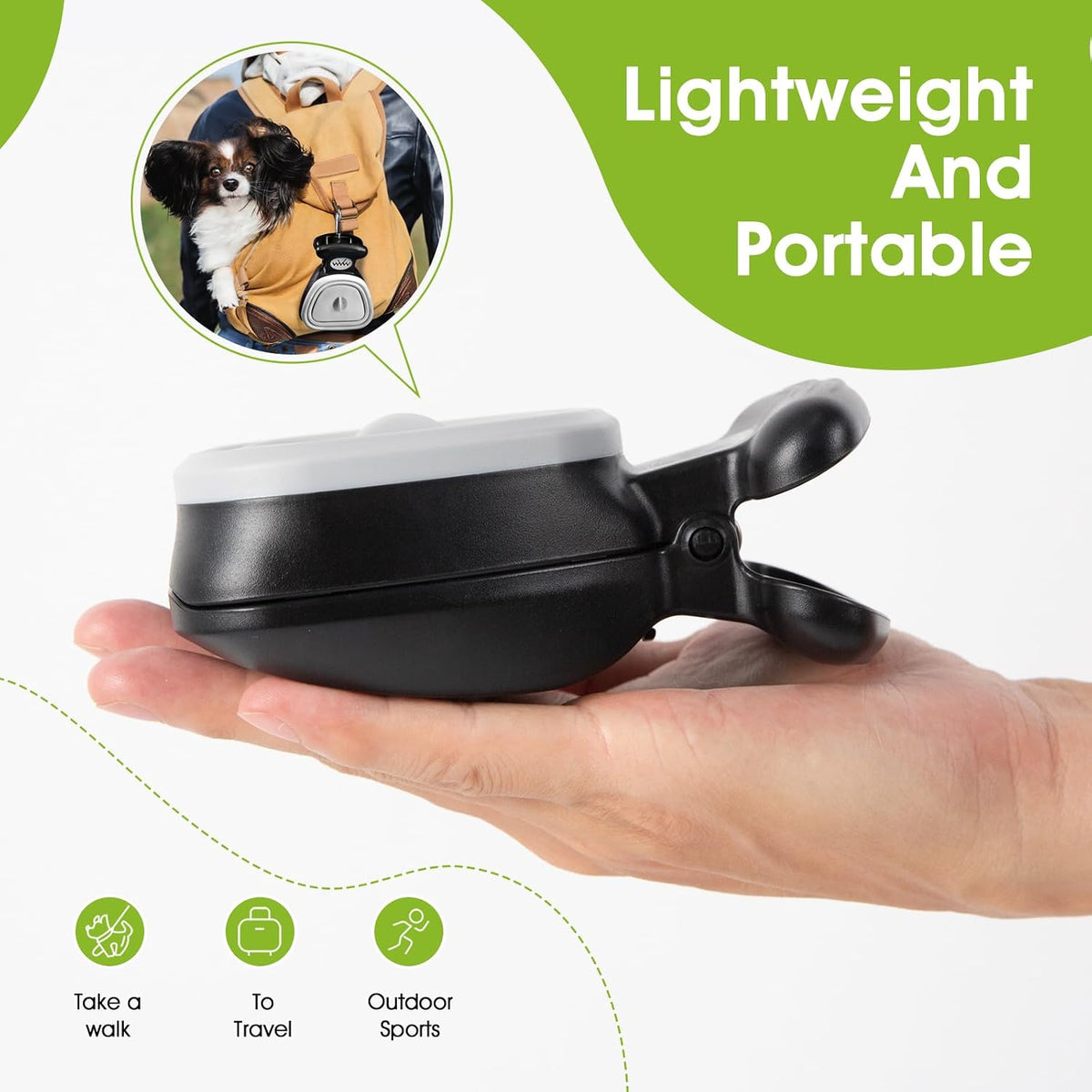 SUPERDESIGN Portable and Versatile Pet Poop Scooper, Ideal for Walking Traveling and Camping with Small and Large with Cleash Clip and Garbage Bag Bin Dogs Poop Scooper Small